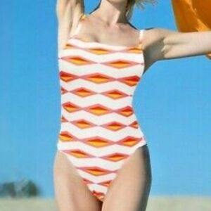 Marc Jacobs Hayley Stripe One Piece Swim Suit S